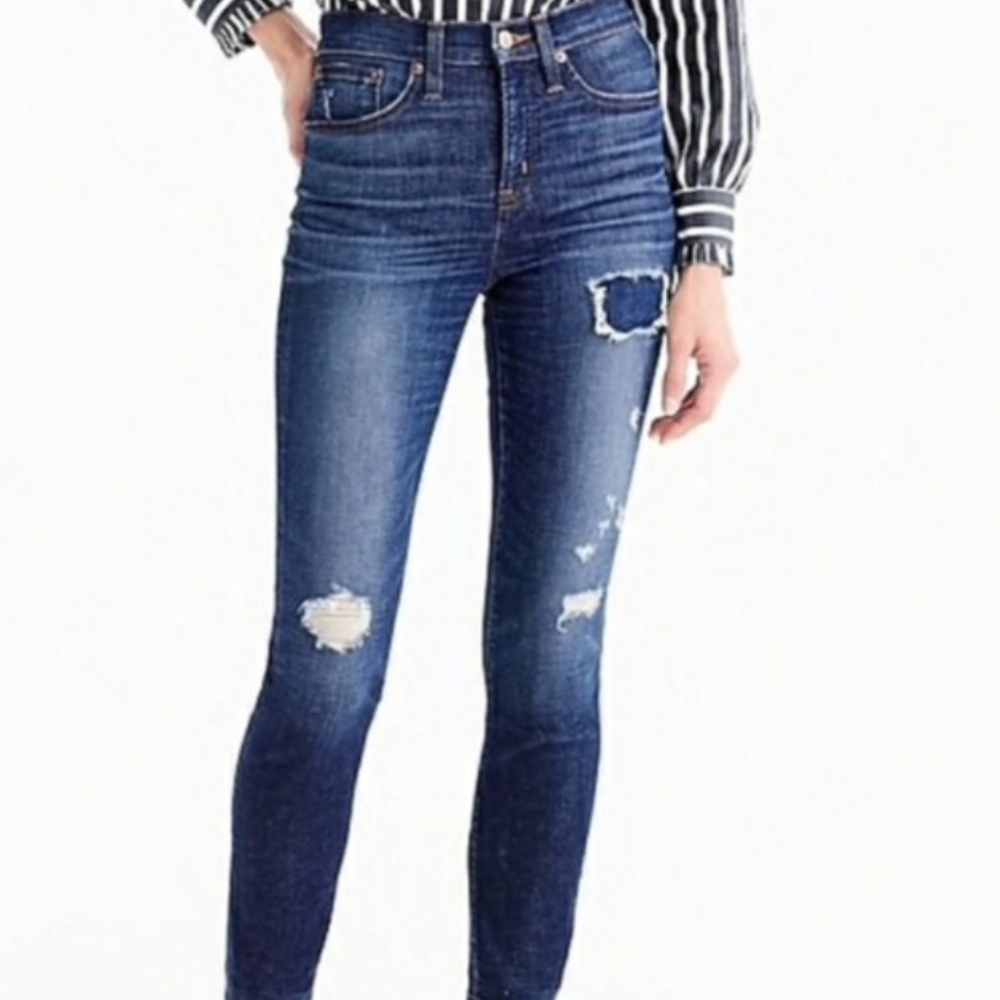 Jcrew high rise skinny jeans